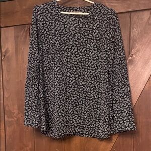 Michael Kors Monochrome Floral Blouse